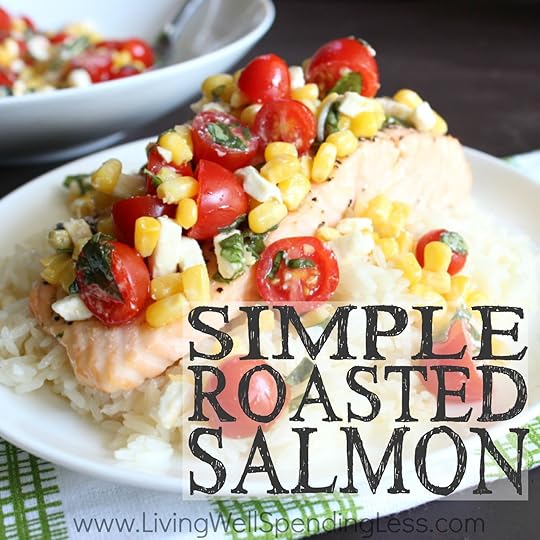 Simple Roasted Salmon Square