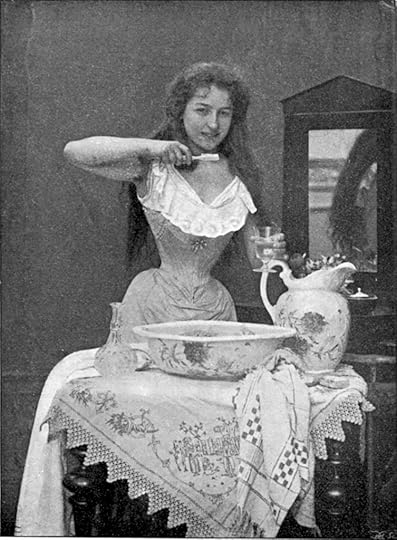 A photo from 1899 showing the use of a toothbrush. Created: 31 March 1899 [Image: Public Domain]