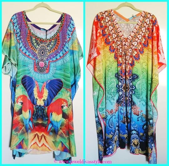 JDS - TROPICAL KAFTANS BIRDS AND RAINBOWS