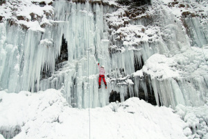 Ice climbing the North Caucasus.