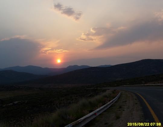 Sunrise on the N7, somewhere near Garies