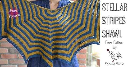 Stellar Stripes Crochet Shawl: Free Pattern by Marly Bird