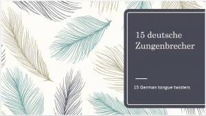 15 German tongue twisters to get your tongue round 