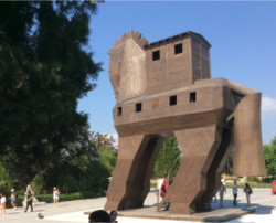 Replica of the Trojan Horse.