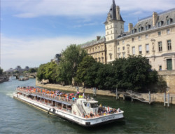 Paris tourist boat.
