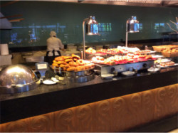 Breakfast buffet.