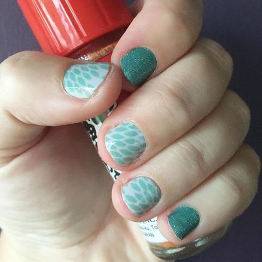 New #jamberrynails! This is Lotus and Jaded. I love this #jamicure already. #jamberry #dailyphoto #ig2015 #365days