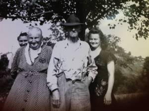 Lola and Jim, with their daughters, Mary and Ettie.