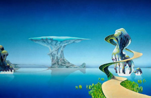 Roger Dean artist of so many album covers including Yes, Uriah Heep, Asia and more.