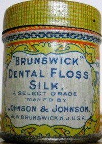 Brunswick Dental Floss Silk in a tin