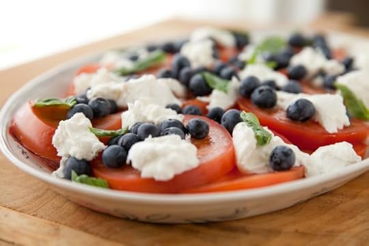 Tomato, Blueberry and Burrata Salad
