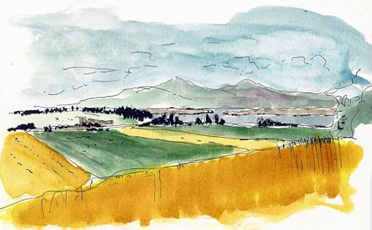 6x9 Bristol paper, Namiki Falcon, De Atramentis Document Black