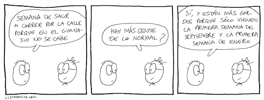 Tira cómica sobre por qué la primera semana de septiembre es la semana de salir a correr por la calle.