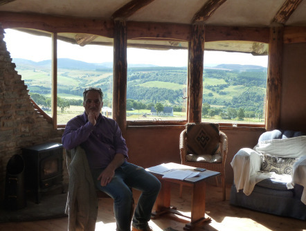 Stephen May in The Hobbit House.