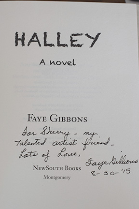 Faye signed a couple of her books for me. 