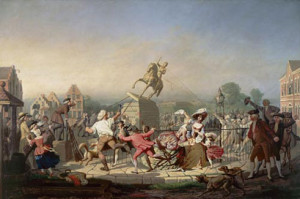 Pulling down King George III