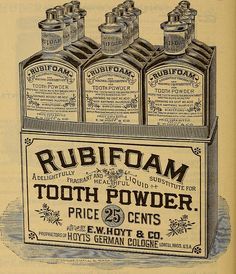 Rubifoam tooth powder advertisement