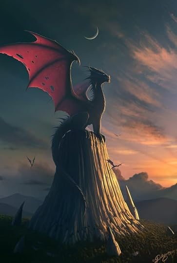 Dragon Sitting On Hill Posing!!!: Dragon Sitting On Hill Posing!!!