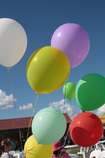 Imagining balloons of the many colors of the chakras. 