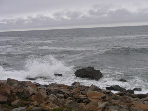 Ocean along Maine coast