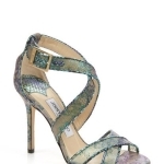 shiny snake sandal