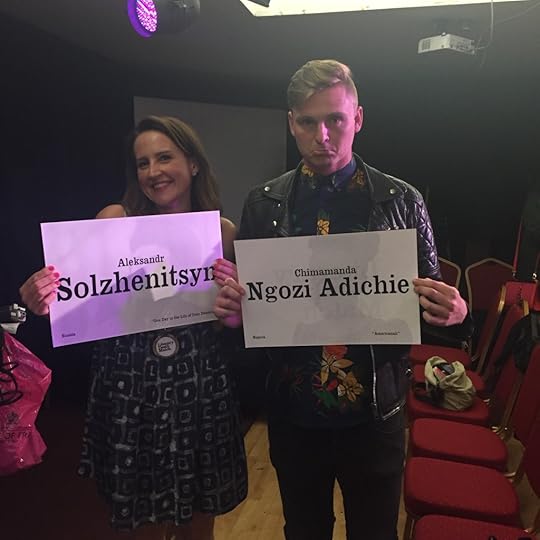 Julie Mayhew and her random audience member excelled at the spelling bee, won medal, changed history