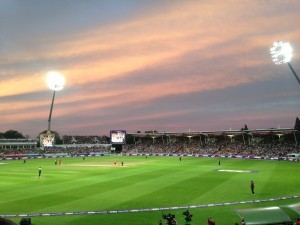 T20 blast finals day at Edgbaston. It started at 11 am with the first semi-final. It ended at 10pm when Lancashire won the final. That's a lot of cricket.