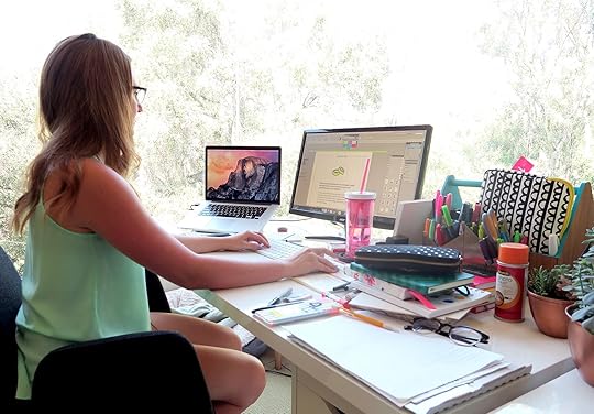 Caroline Winegeart Working At Desk