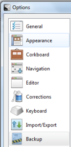 Options Menu
