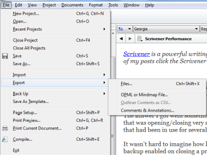 Scriv Export