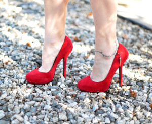Rock a Republic red suede stilettos by Maegan Tintari via Flickr
