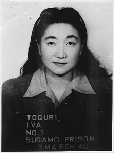 Mug shot of “Tokyo Rose,” Iva Toguri D’Aquino, taken at Sugamo Prison on 7 March 1946 (US National Archives)