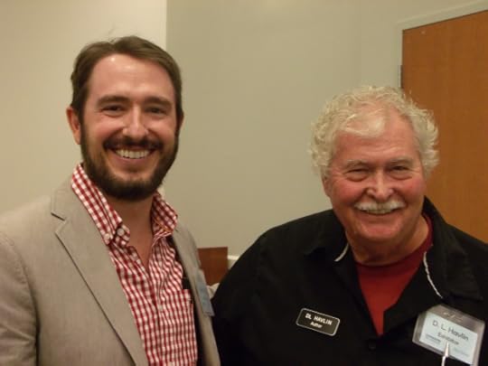 NYT best selling author Wiley Cash with DL at The Blue Ridge Book Fest conference.