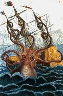 'Colossal Octopus' by Pierre Denys de Montford, 1810