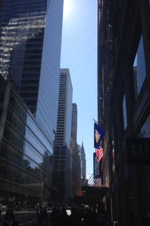 Sen promenerade jag 35 gator upp. Här Empire state, långt där framme