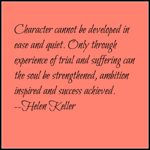 Helen Keller quiet character