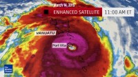 Cyclone Pam, photo by weather.com