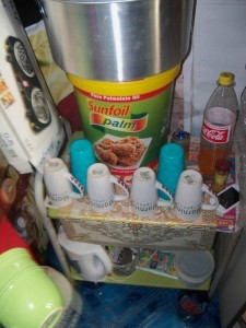 Inside the shack