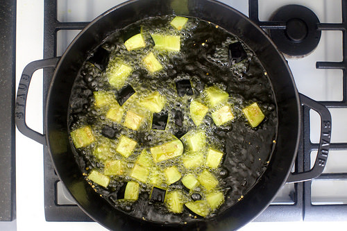 frying eggplant