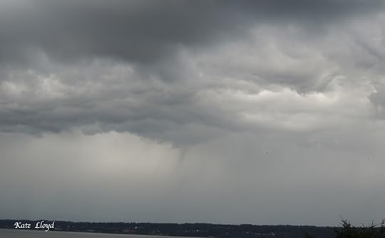 Glowering clouds threatened another storm, but receded.
