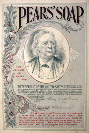 Pears' Soap Advertisement, featuring endorsement of Henry Ward Beecher