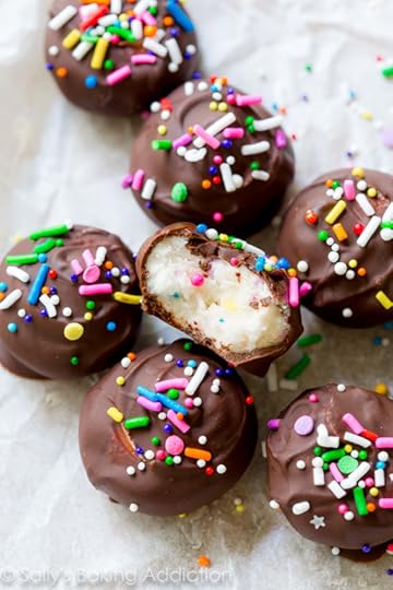 These buttercream candies are like sweet vanilla sprinkle truffles! Grab the simple recipe on sallysbakingaddiction.com