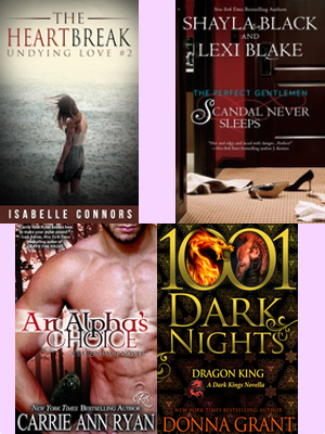 Hump Day books from Isabelle Connors, Shayla Black & Lexi Blake, Carrie Ann Ryan, and Donna Grant!