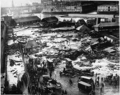 The devastation wrought by the Great Molasses Flood