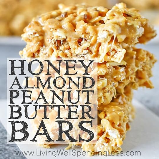 Honey Almond Peanut Butter Bars Square 3