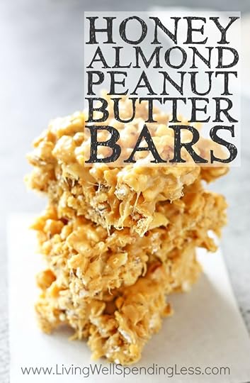 Honey Almond Peanut Butter Bars Vertical 2