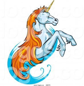 Unicorn blue and gold