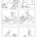Pencil Preview Of A Long Tall Tail From The Cuddly Defenders Comic: Out Of The Attic 2 (Art by Veronica Smith - Story by Jeana Byrd)