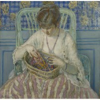 FREDERICK-CARL-FRIESEKE-UNRAVELING-SILK