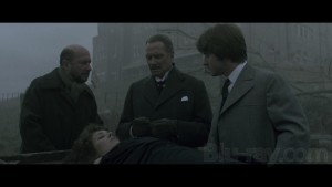 Dr. Seward, Van Helsing, and Jonathon Harker prepare to undo Dracula's Handiwork